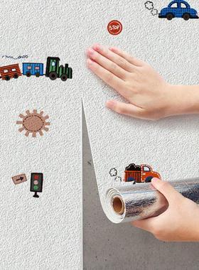 掉灰墙遮丑专用墙纸自粘防水防潮防霉保温3d立体墙壁贴纸墙布壁纸