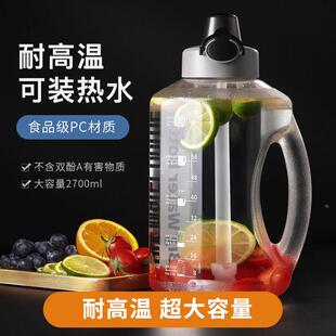 吸管杯子塑料水壶大容量学生网红大肚杯子 水杯女生高颜值夏季