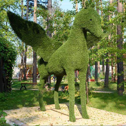 大型动植物工艺品雕塑人造户外公园广场草雕景观仿真绿雕造型组合