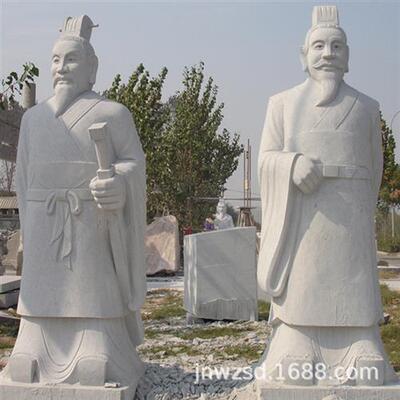 曲阳石雕大禹雕像图片园林石刻舜禹人物雕塑报价石制大禹治水图