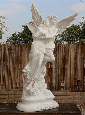 爱神翅膀情侣雕像四季光明天使雕塑大型玻璃钢人物艺术品装饰摆件