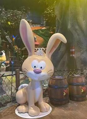 大型玻璃钢卡通人物IP公仔雕塑定制户外商场幼儿园吉祥物落地摆件