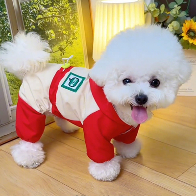 博美犬专用衣服狗狗卫衣秋冬防掉毛可牵引小型泰迪比熊雪纳瑞猫咪