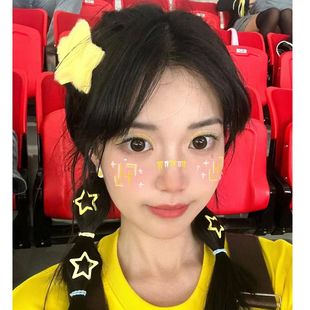 鹿晗应援物鹿晗黄子弘凡演唱会应援物黄色丝带编发头饰发饰周边纹