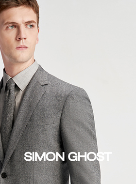 SIMON GHOST 西服男意大利进口VBC面料高端正装商务修身西装套装
