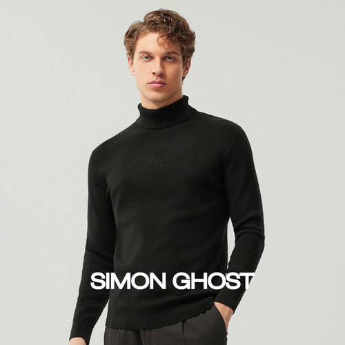 黑色毛衣SIMONGHOST针织衫