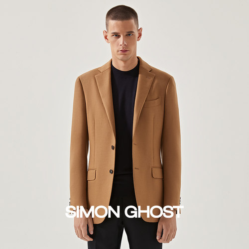 SIMONGHOST休闲卡其色单西