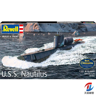 天易模型 Revell/利华拼装舰船 05184 1/305 美 鹦鹉螺号核潜艇