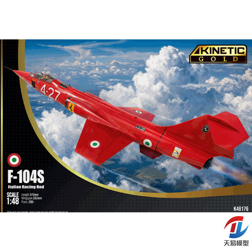 天易模型 天力 K48176 1/48 F-104S 星战士 意大利竞速红纪念涂装