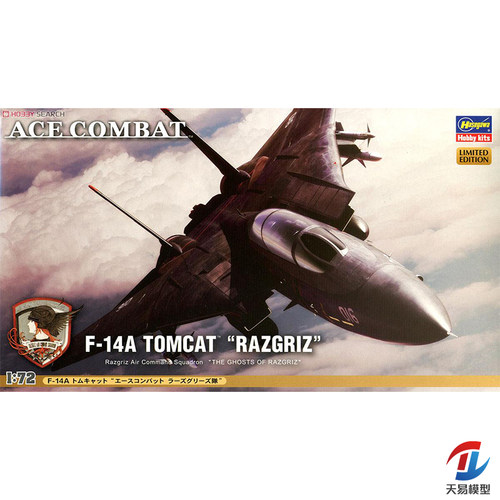 天易模型 长谷川 拼装模型 1/72 F-14A 战斗机 皇牌空战 52113