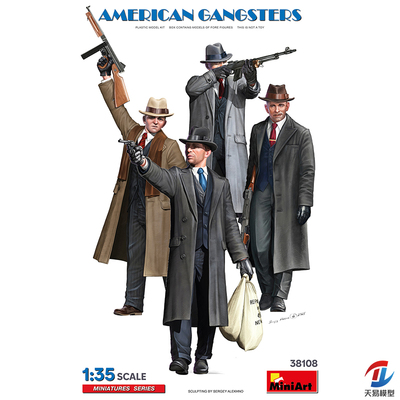 天易模型 MINIART 拼装模型 38108 1/35 美国黑帮