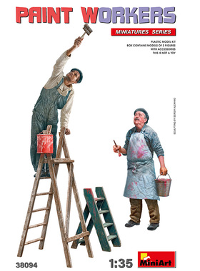 天易模型 MINIART拼装模型 38094 1/35 带工具的油漆工