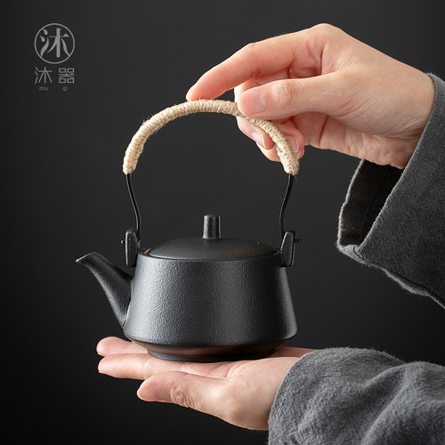 陶瓷功夫茶具提梁日式过滤单壶