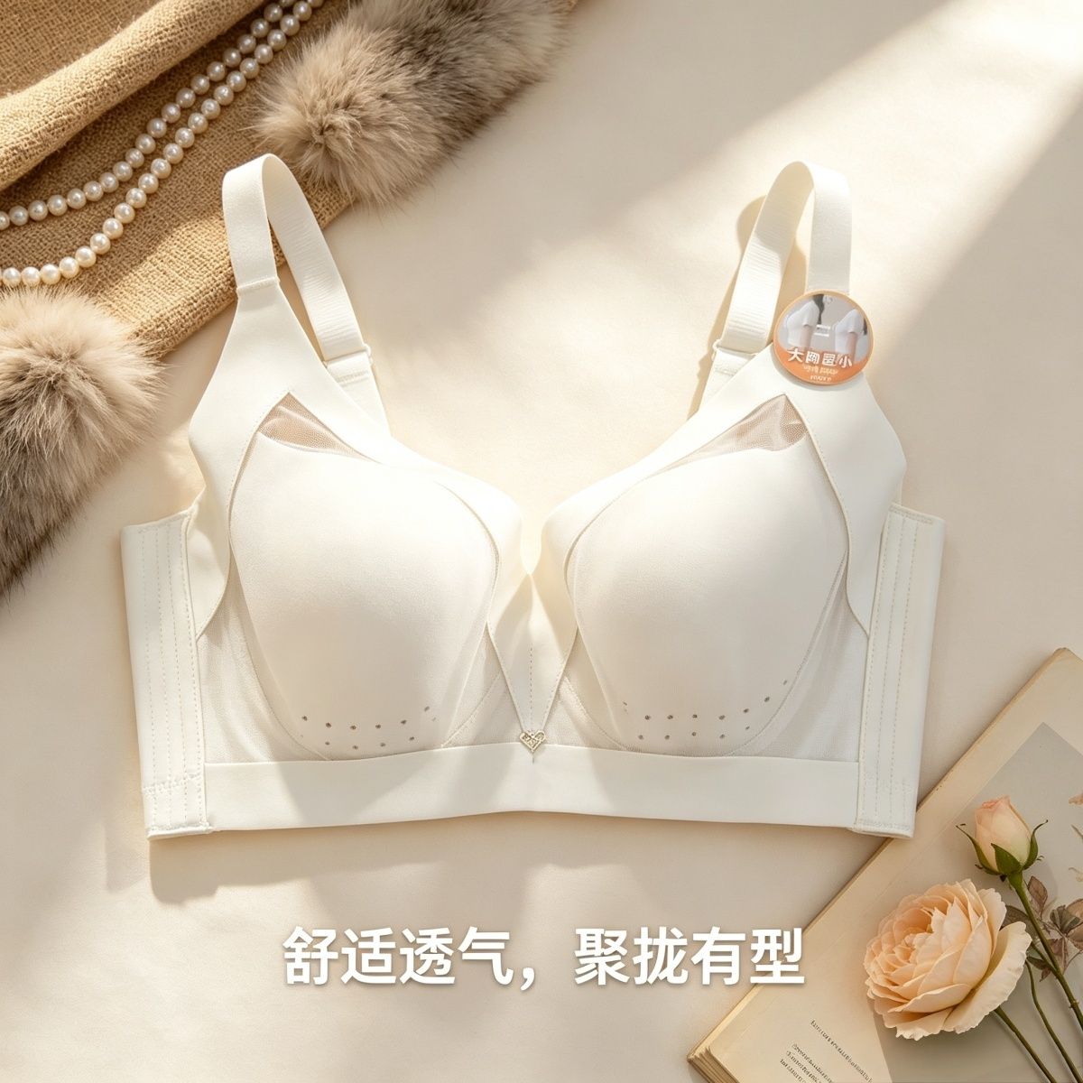 香蜜闺秀D杯薄款显小记忆钢圈文