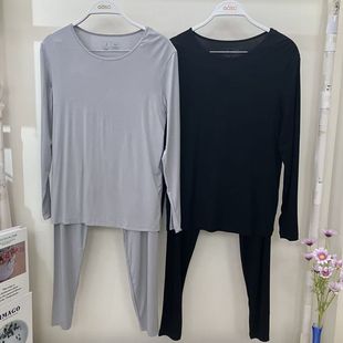 套装 香蜜闺秀25325013男士 秋衣秋裤 长袖 羊绒蛋白柔软保暖 圆领薄款