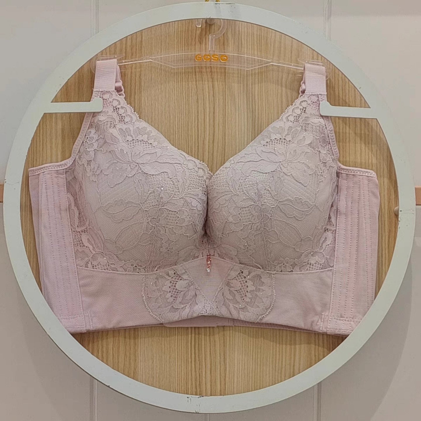 香蜜闺秀24112267记忆钢圈AB杯中厚瘦身衣高定轻塑内衣蕾丝文胸罩