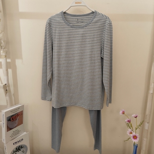 国香美肤 薄款 男士 秋衣套装 带檀香男 香色纱棉纯棉长袖 香蜜闺秀