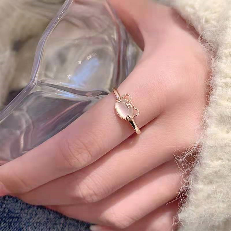 本命年属虎小老虎新款独特的戒指女纯银复古小众开口宫廷招财礼物