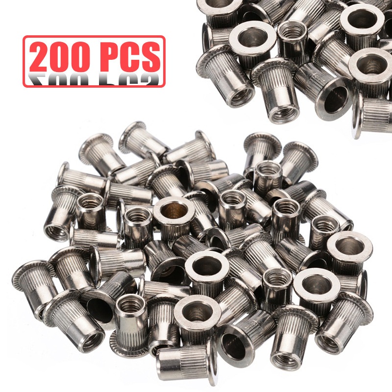 盒装200PCS不锈钢拉铆螺母沉头竖纹铆钉螺母M3M4M5M6