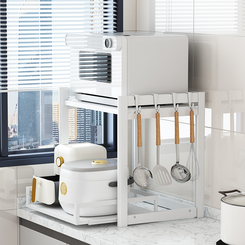 首奇太空铝层高随调电饭锅置物架