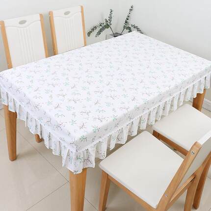正方形烤火桌棉麻餐桌套茶几套家用小清新布艺书桌套幼儿园桌套