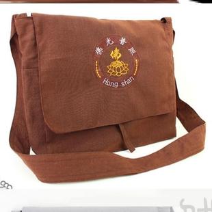 特卖居士包拜佛礼佛包单肩斜挎男女烧香佛袋帆布包和尚朝山拜拜禅