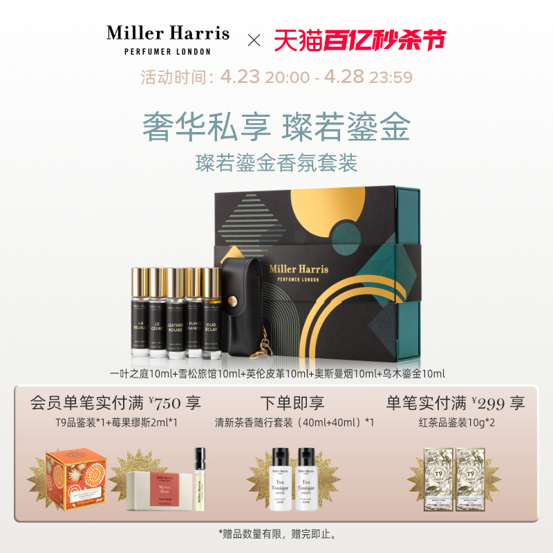 Miller Harris私享系列璨若鎏金香氛套装礼盒木质香调-封面