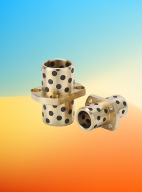 米型MPCTZ石墨铜套  怡合达型OFR22中间法兰双切边无油自润滑衬套