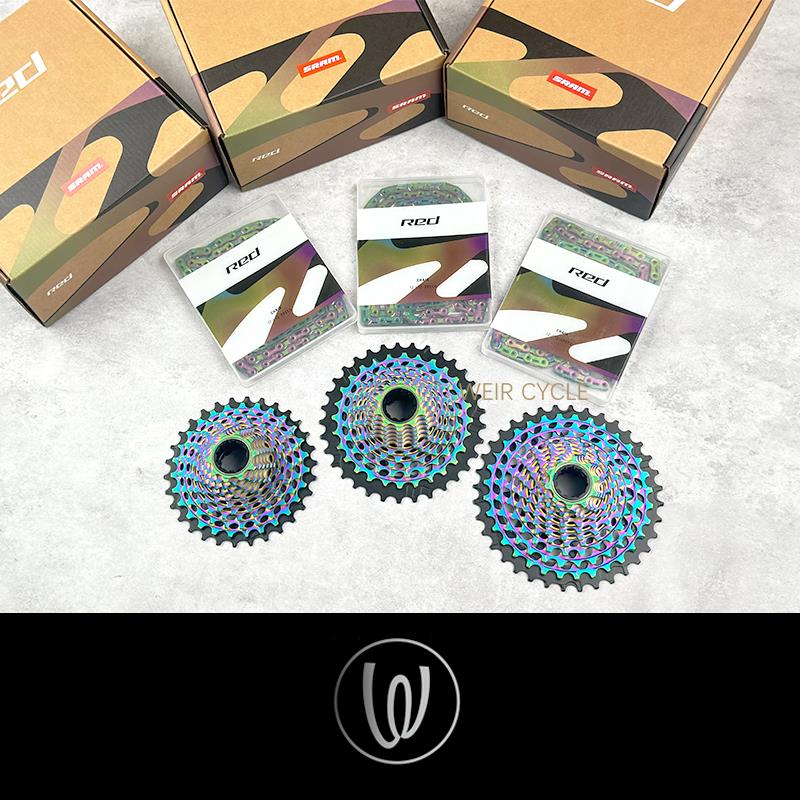 威尔逊自行车Sram红色Xg1290 E1新的12速彩色银自行车飞轮炼