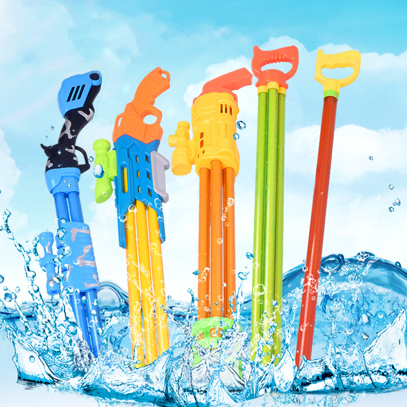 速发水枪儿童玩具喷水沙滩打抽仗水拉式孩大容量戏水呲滋小漂流男