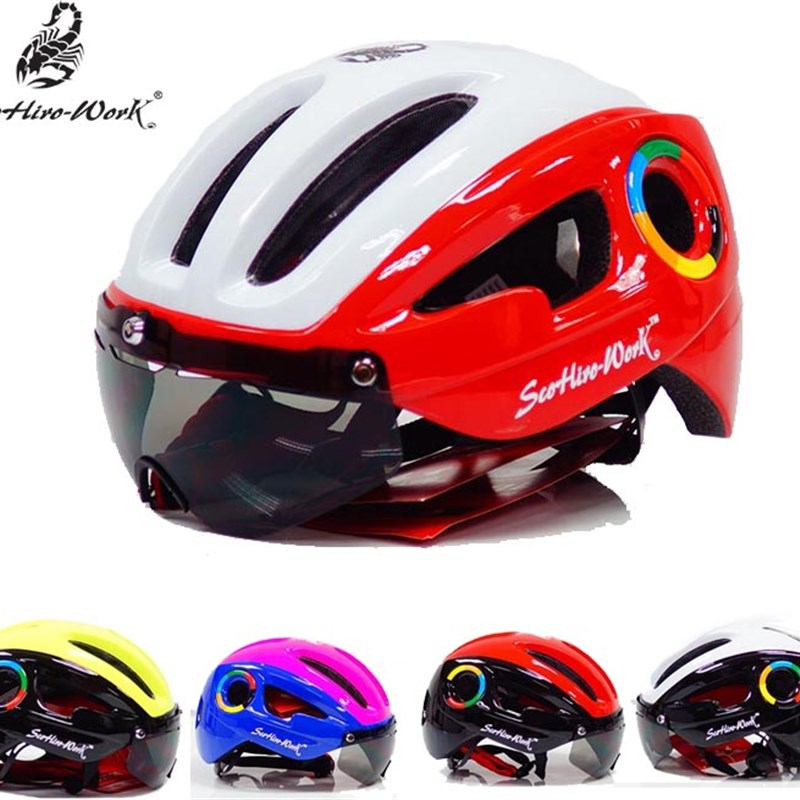 速发天蝎能行风镜功盔骑行山地公路气动护目多头骑安全头盔