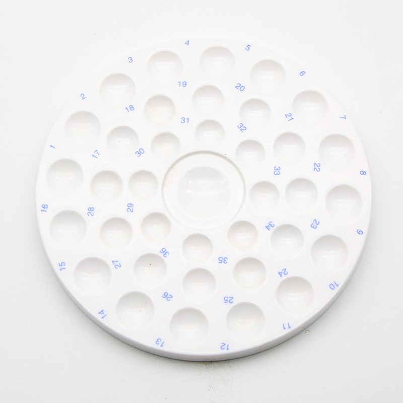 速发调工盘技瓷上瓷调瓷盘孔624孔迷你调色盘带盖 保湿调瓷盘