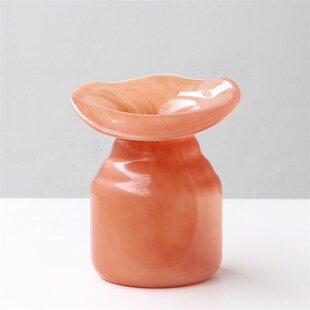 速发创意简约高级渐变色大口手面培花瓶家居软装台工餐桌摆件