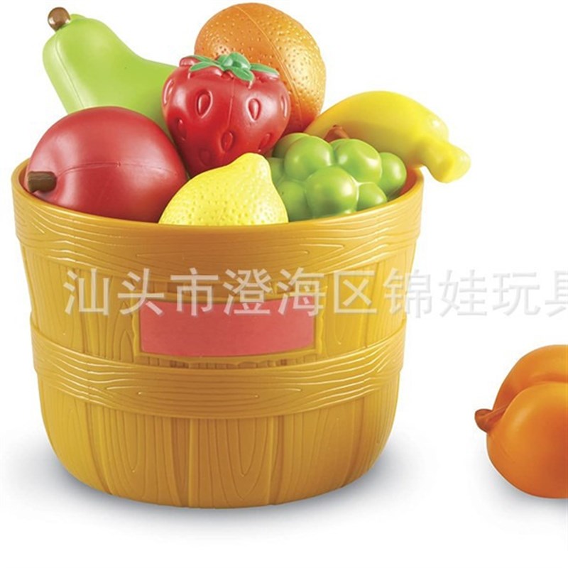 速发跨0宝宝软果桶境件套水果颜色认知儿童食物玩具过家家