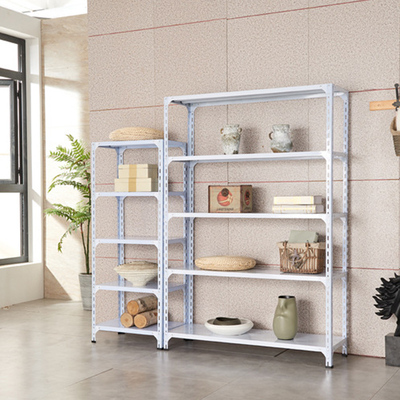 速发仓储货架置物架白色家用多层仓物自由组合商用超市轻型储库铁