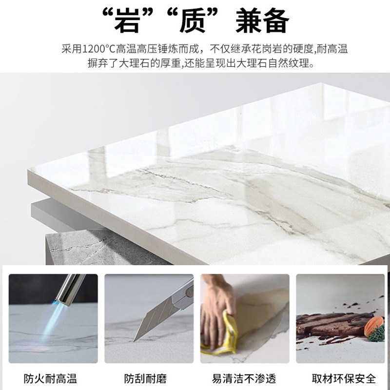 速发电桌桌书架一体脑家用卧室办公桌写字桌学生双人学习桌岩板电