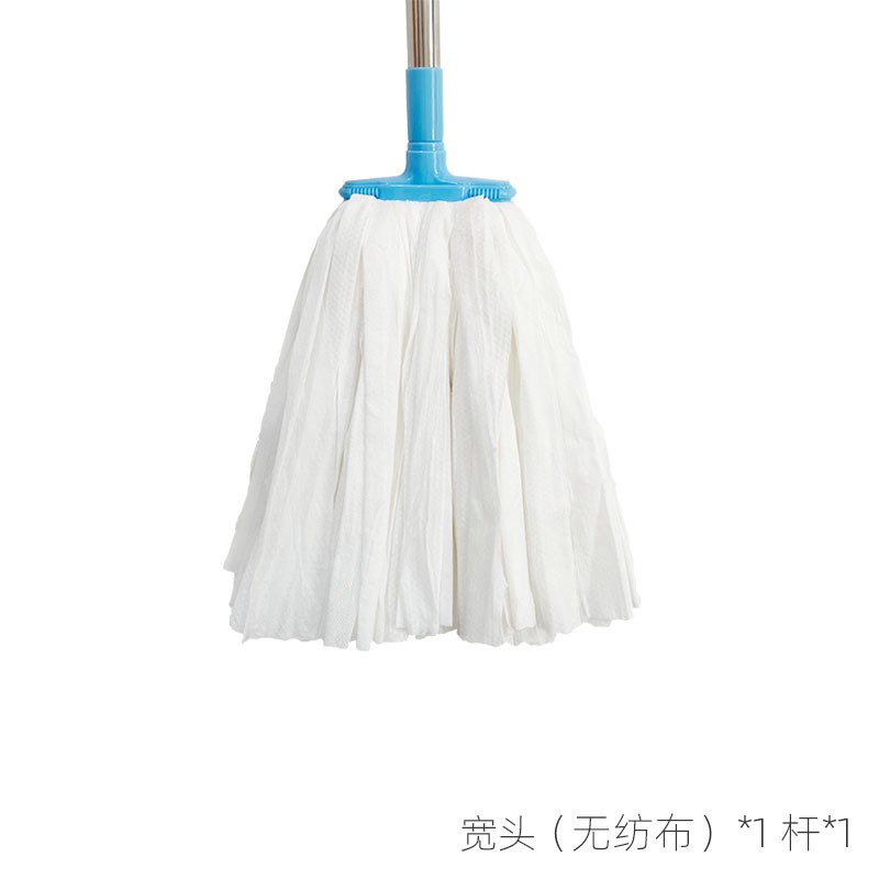 速发圆头老式水拖把吸水家用挤水墩统传布拖布替换头长柄无纺布地