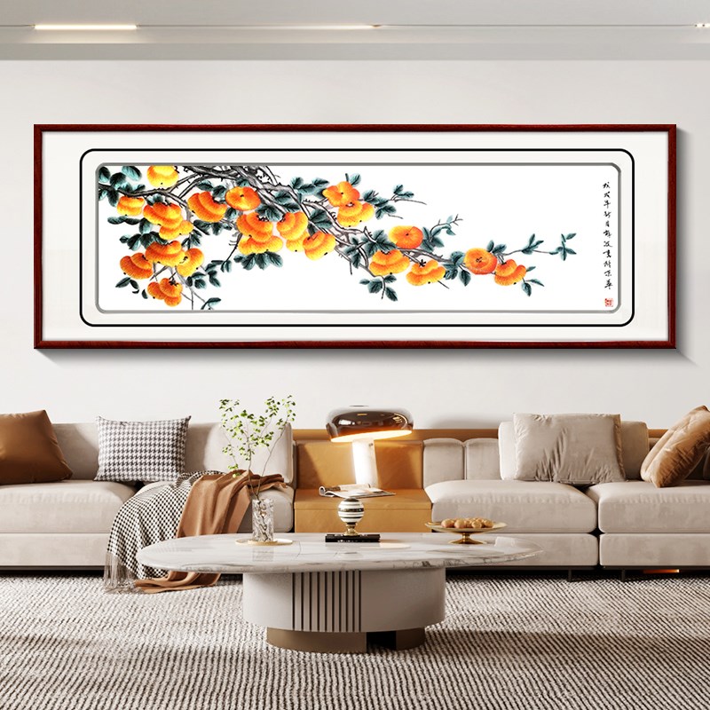 速发事事如意苏绣成品挂画中式装饰画现代客厅卧室横版墙画刺绣壁
