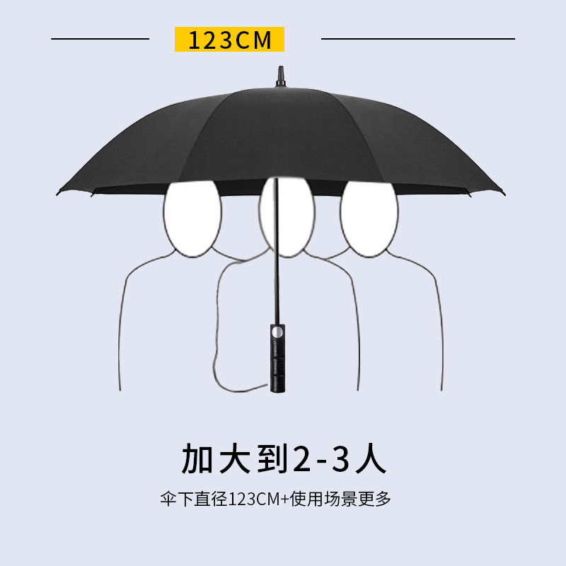 速发长纯雨伞男大人双号超大全自动长把雨伞柄色商务四人加固雨伞