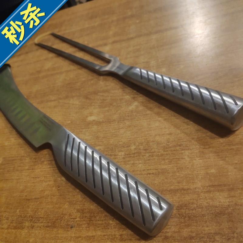 速发不锈钢烤羊腿刀叉吃烤肉刀叉切羊肉刀叉2件套烧烤工具55牛排