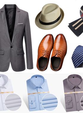 速发样板房衣帽间衣柜男士软包衬衣领带礼帽带装饰品道具摆件