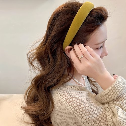 高颅顶显脸小复古丝绒发箍高级感
