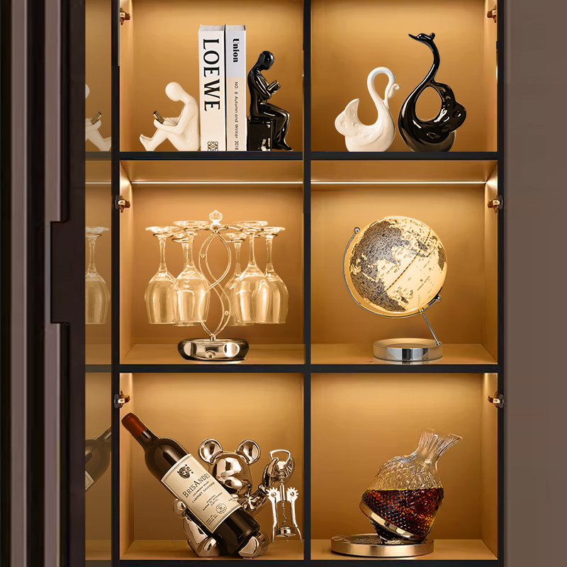 高级感客厅电视餐边柜家居摆设轻奢高档红酒架酒柜装饰品摆件现代,家居饰品,装饰摆件,淘宝优惠券,粉丝福利购,淘宝优惠卷