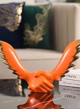 速发握老合作室赢摆件高档送领导手板办公共背景柜桌面装饰品高端