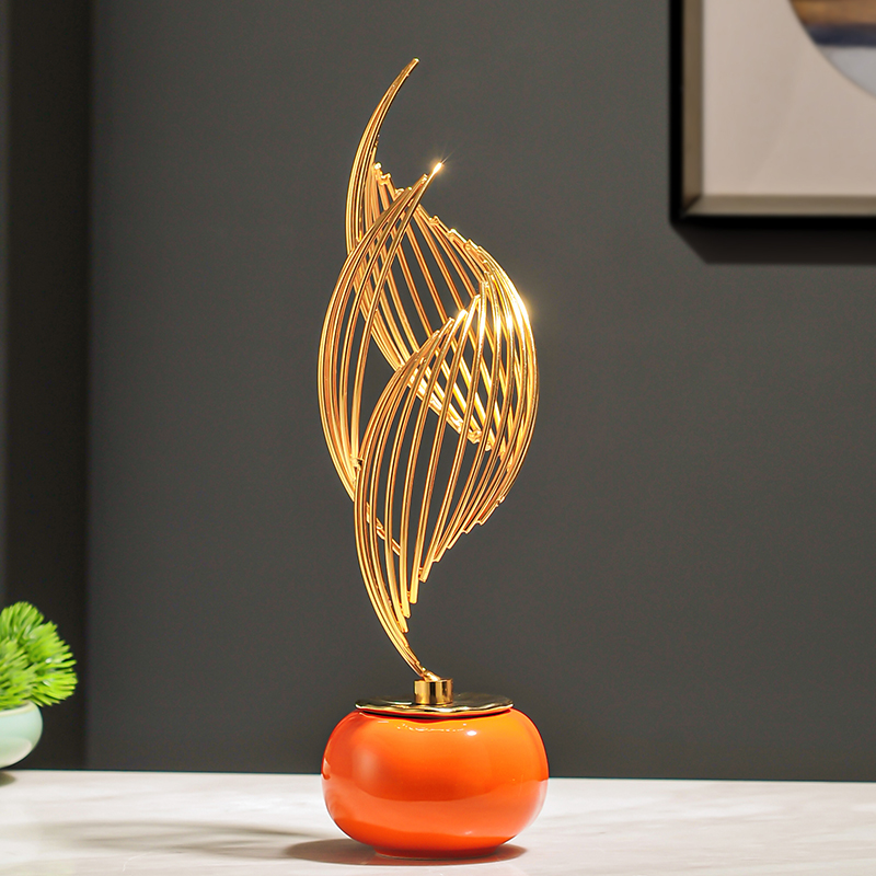 轻奢高档酒柜摆件电视柜玄关家居装饰品办公室风生水起客厅高级感