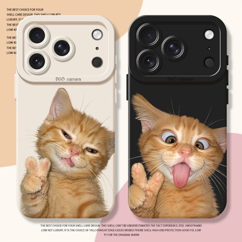 比耶吐舌搞怪猫咪全系苹果手机壳