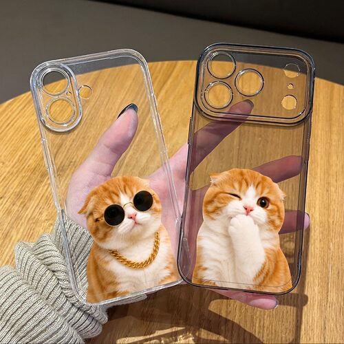 可爱橘猫透明全系小米红米手机壳