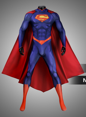 星雨辰 新52 N52超人同款万圣节紧身衣cosplay同款cos服男装