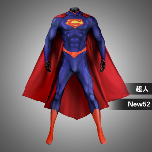 星雨辰 新52 N52超人同款万圣节紧身衣cosplay同款cos服男装