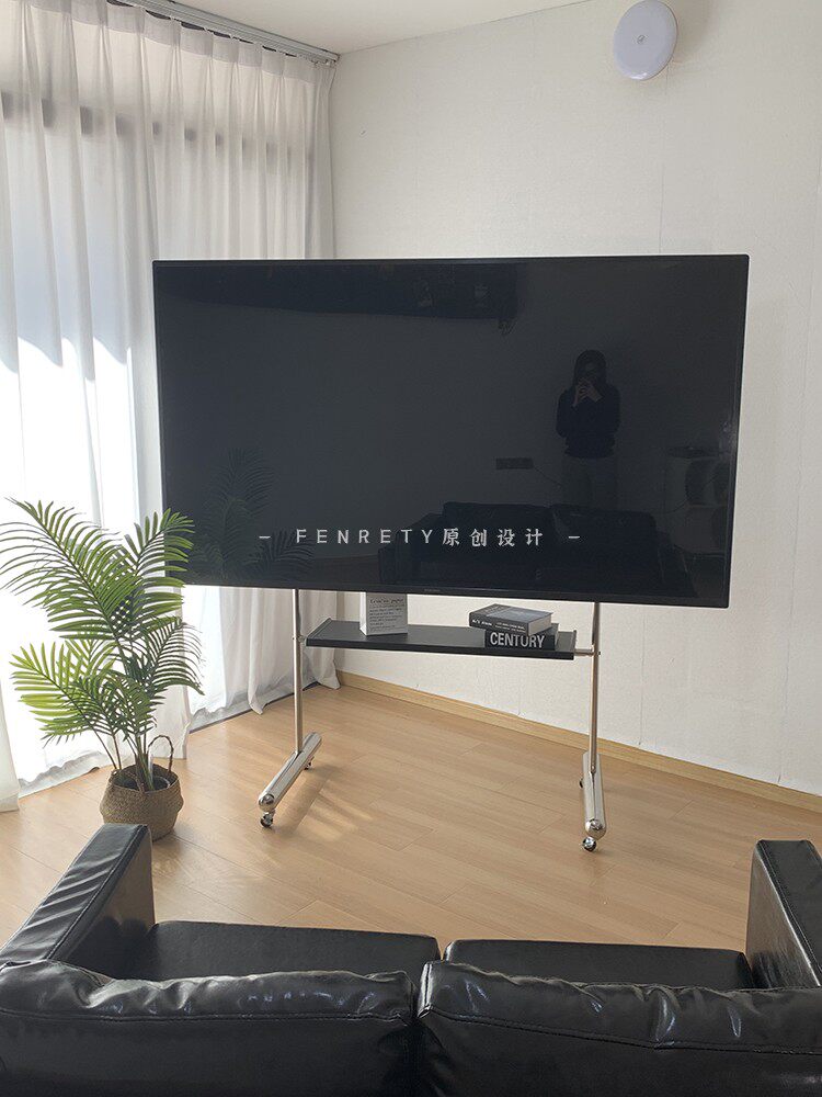 气球电视移动支架不锈钢落地带轮多功能显示器架子挂架通用一体